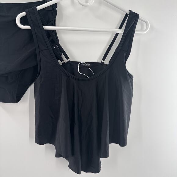 Edel Qual size-Medium High Waist Tankini Women Two Piece Swimsuit Black *READ... - Picture 2 of 14